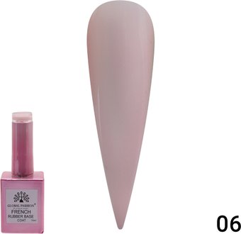 Global Fashion Rubber Base Coat French (тон 06) 15 мл