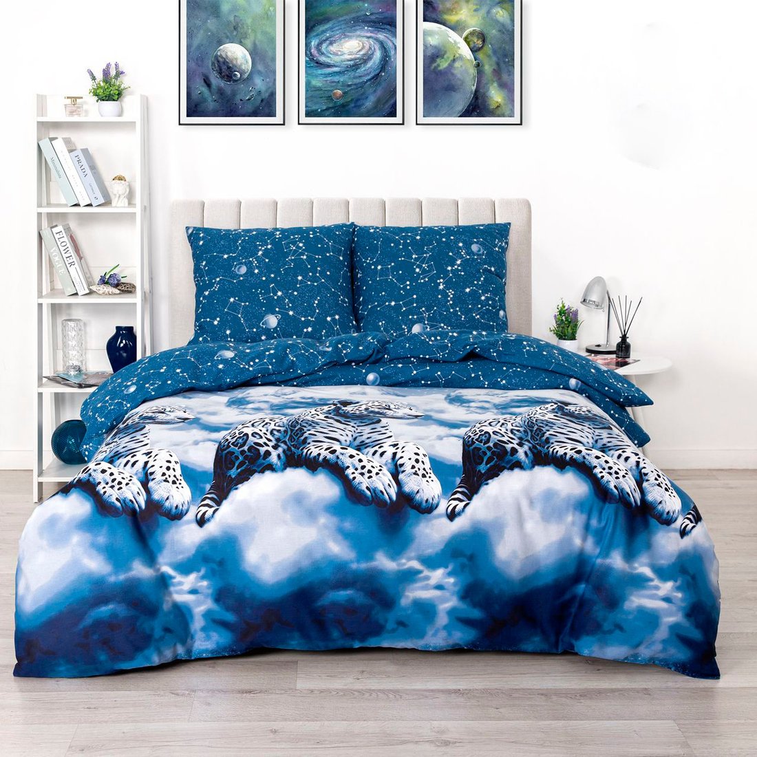 

Евро комплект постельного белья АртПостель Созвездие леопарда 514