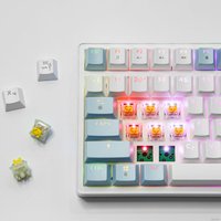 Клавиатура Cyberlynx ZA87 White Blue Orange (TNT Yellow)