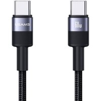 Кабель Usams SJ724 USB Type-C - USB Type-C (1.2 м, черный)