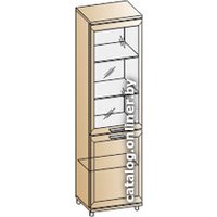 Шкаф-витрина Лером Мелисса ШК-2873-АС-СЯ (ясень асахи/снежный ясень)