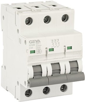 

Выключатель автоматический GEYA GYM8 3P 10А C 4.5кА GYM83P10C