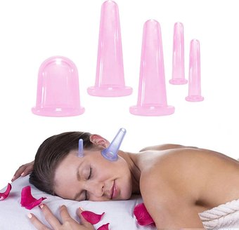 Массажные банки Sipl AG418G (4 шт, розовый)