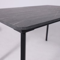 Кухонный стол Lepremo AV 1209/1 МДФ раздвижной 1200-1600x800 (мрамор Пьетра графитовый/черный)