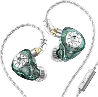 Наушники TRN ST1 Pro (зеленый, c микрофоном)