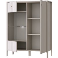 Шкаф-витрина Black Red White Dalia REG1W1D с подсветкой (персидский жемчуг)