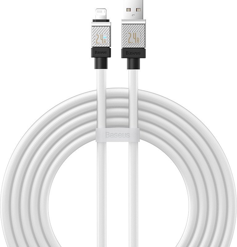 

Кабель Baseus CoolPlay Series Fast Charging Data Cable 2.4A USB Type-A - Lightning (2 м, белый)