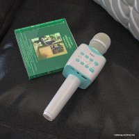 Bluetooth-микрофон Hoco BK5 Cantando (белый/голубой)