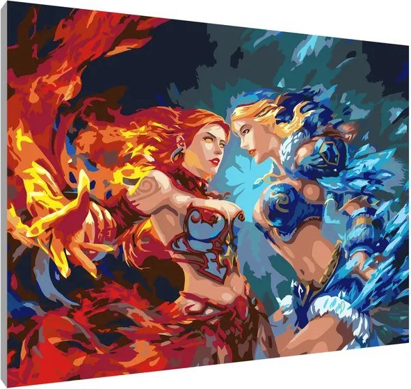 

Картина по номерам PaintLine Дота 2. Лина и Кристал Мейден PL-00176