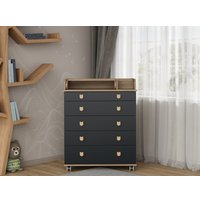 Детский комод Incanto Мишка с органайзером 800/5 PK-0060/05 (дуб/графит)