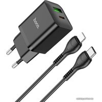 Сетевое зарядное Hoco N28 Lightning (черный)