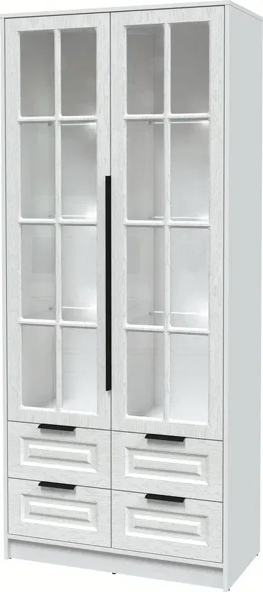 

Шкаф-витрина Интерлиния Концепт КТ-ШВ2 с подсветкой Деко (белый платинум/дуб полярный)