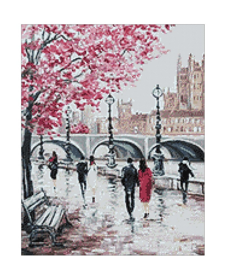 

Алмазная мозаика Wizardi Городской мост 2WD127