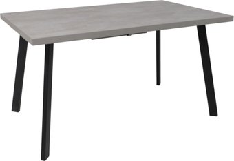 Кухонный стол Listvig Hagen 140 раздвижной 140-180x85 (цемент/черный)