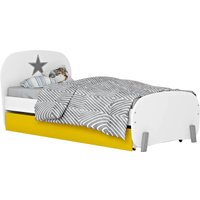 Кровать Polini Kids Mirum 1915 c ящиком (белый/желтый)