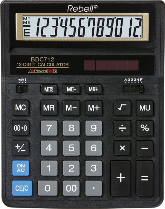 

Бухгалтерский калькулятор Rebell RE-BDC712 BX (черный)