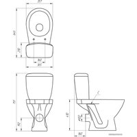 Унитаз напольный Cersanit Mito Koral S-KO-MI-KOR-3/6-P-w