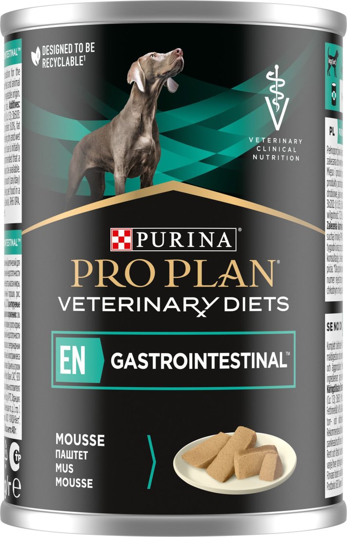 

Консервированный корм для собак Pro Plan Veterinary Diets EN Gastrointestinal при расстройствах пищеварения 400 г