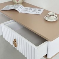 Туалетный столик без зеркала Shtabe Royal 5110 эко (макиато/р.золото)