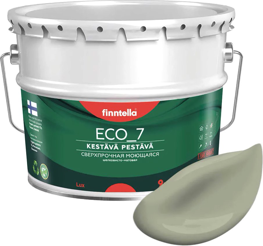 

Краска Finntella Eco 7 Suojaa F-09-2-3-FL024 2.7 л (серо-зеленый)