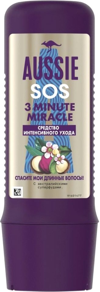 

Бальзам Aussie SOS 3 Minute Miracle Спасите мои длинные волосы 225 мл
