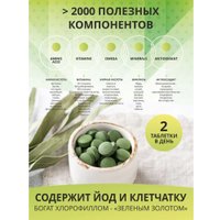 Витамины, минералы 1WIN Хлорелла + Спирулина натуральная прессованная Суперфуд (200 таблеток) в Бресте