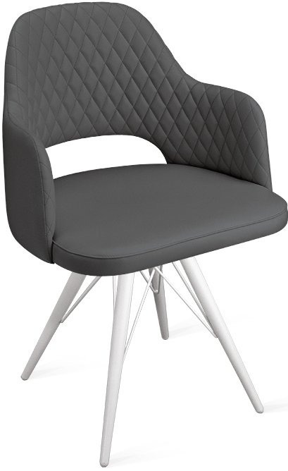 

Стул Трия Калипсо К3 (белый матовый/кожзам Polo Graphite)