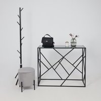 Пуфик AksHome Boot (серый велюр/черный)