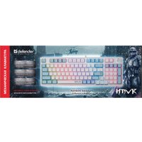 Клавиатура Defender Hawk GK-418 (белый, Outemu Red)