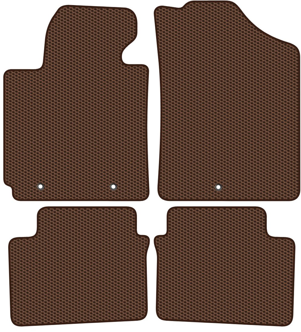 

Комплект ковриков для авто Alicosta Hyundai Veloster (хэтчбек 5 дв) 2012 - 2016 (коричневый, сота)