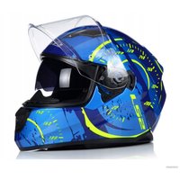 Мотошлем LS2 FF320 Stream Evo Tacho (XS, сине-желтый глянцевый)