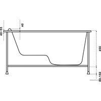 Ванна BAS Рио 105x70
