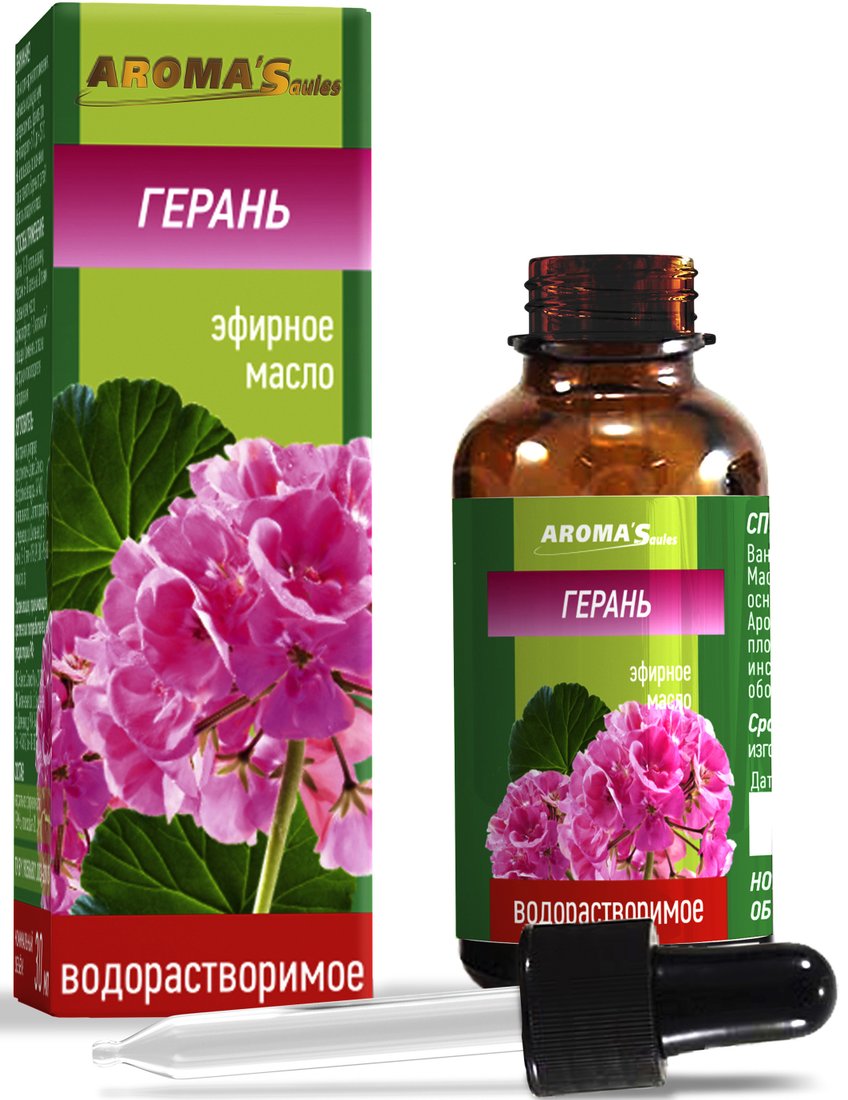 

Aroma Saules Эфирное масло Водорастворимое Герань (30 мл)