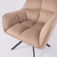 Интерьерное кресло AksHome Virginia (велюр, капучино HCJ-11/черный)