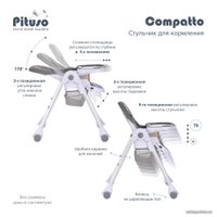 Высокий стульчик Pituso Compatto (dark grey)