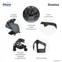 Коляска прогулочная «книга» Pituso Camino (темно-серый)