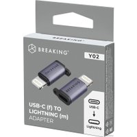 Адаптер Breaking 24568 Y02 Lightning - USB Type-C (фиолетовый)