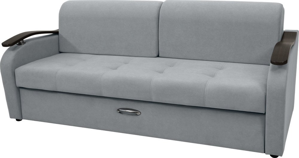 

Диван Сириус Лидер-2 НПБ 215x110 (Eva 09 велюр светло-серый)