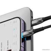 Кабель Baseus Glimmer Series USB Type-C - Lightning (2 м, черный)