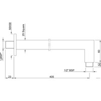 Держатель верхнего душа Jaquar SHA-CHR-455L400