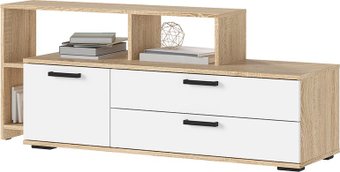 Тумба Стендмебель Санса ТВ-01 под тв (белый/дуб сонома)