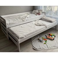 Кровать с выдвижным спальным местом Kinderwood Вуди-14 200х90 (белый)