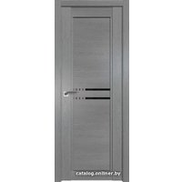 Межкомнатная дверь ProfilDoors 2.75XN R 70x200 (грувд серый, стекло черный триплекс)