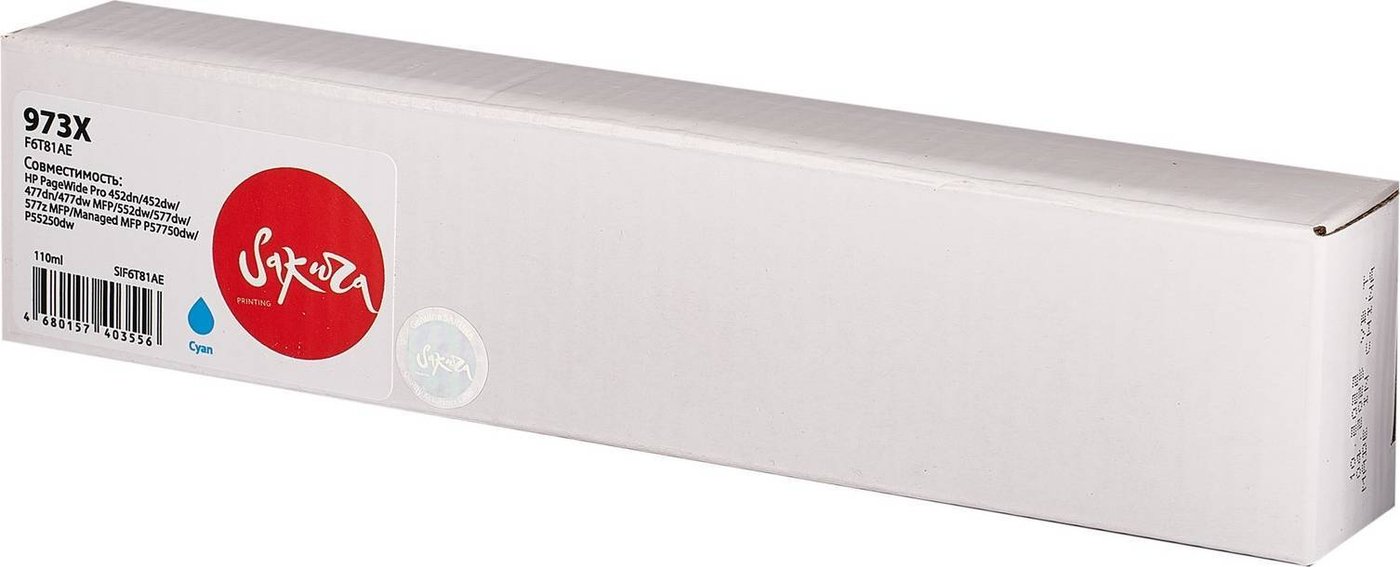 

Картридж Sakura Printing SIF6T81AE (аналог HP 973X Cyan)