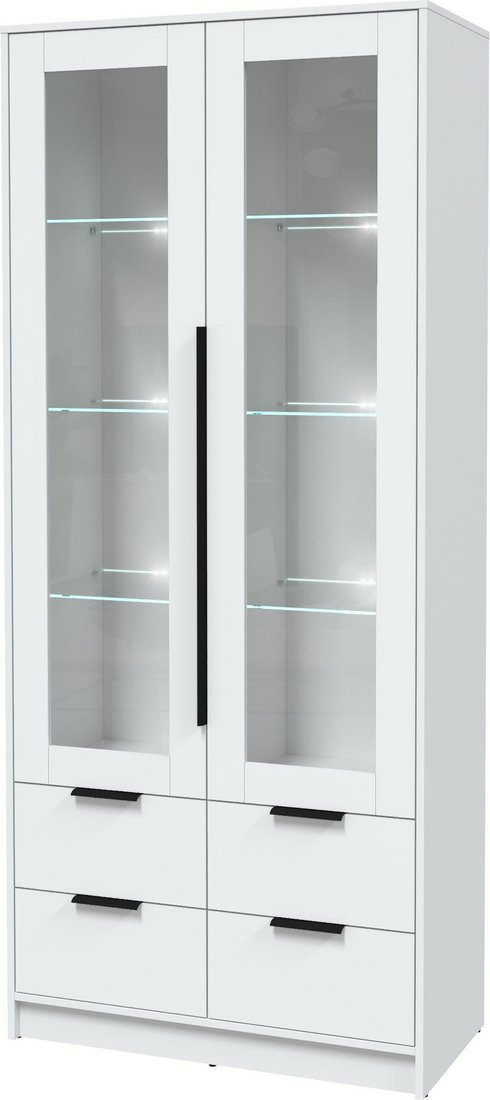 

Шкаф-витрина Интерлиния Концепт КТ-ШВ2 с подсветкой (белый платинум/белый платинум)