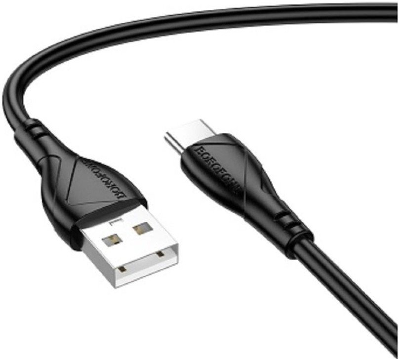 Кабель Borofone BX121 USB Type-A - USB Type-C (1 м, черный)
