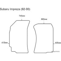 Комплект ковриков для авто Alicosta Subaru Impreza 92-00 (вод.+пер. пасс., ЭВА 6-уг, черный)