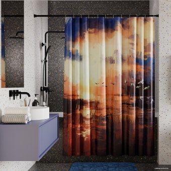 Шторка-занавеска для ванны Wasserkraft Ammer SC-70103