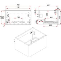  ЗОВ Тумба с умывальником Кито-2 100 (белый/тростник) в Бресте
