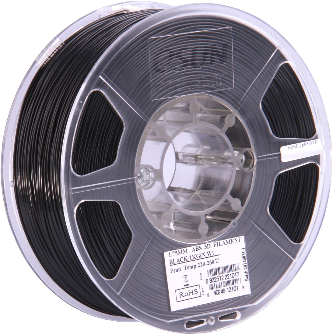 

Пластик eSUN ABS 1.75 мм 1000 г (черный)